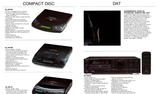 Technics Hifi Audio Brochure Receiver Amplifier 1991 1992 - SPANISH (PDF E-BOOK)