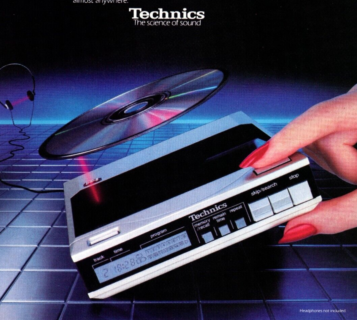 1986 Technics CD Player SL-XP5 Compact Disc vintage PRINT AD 80's Advertisement