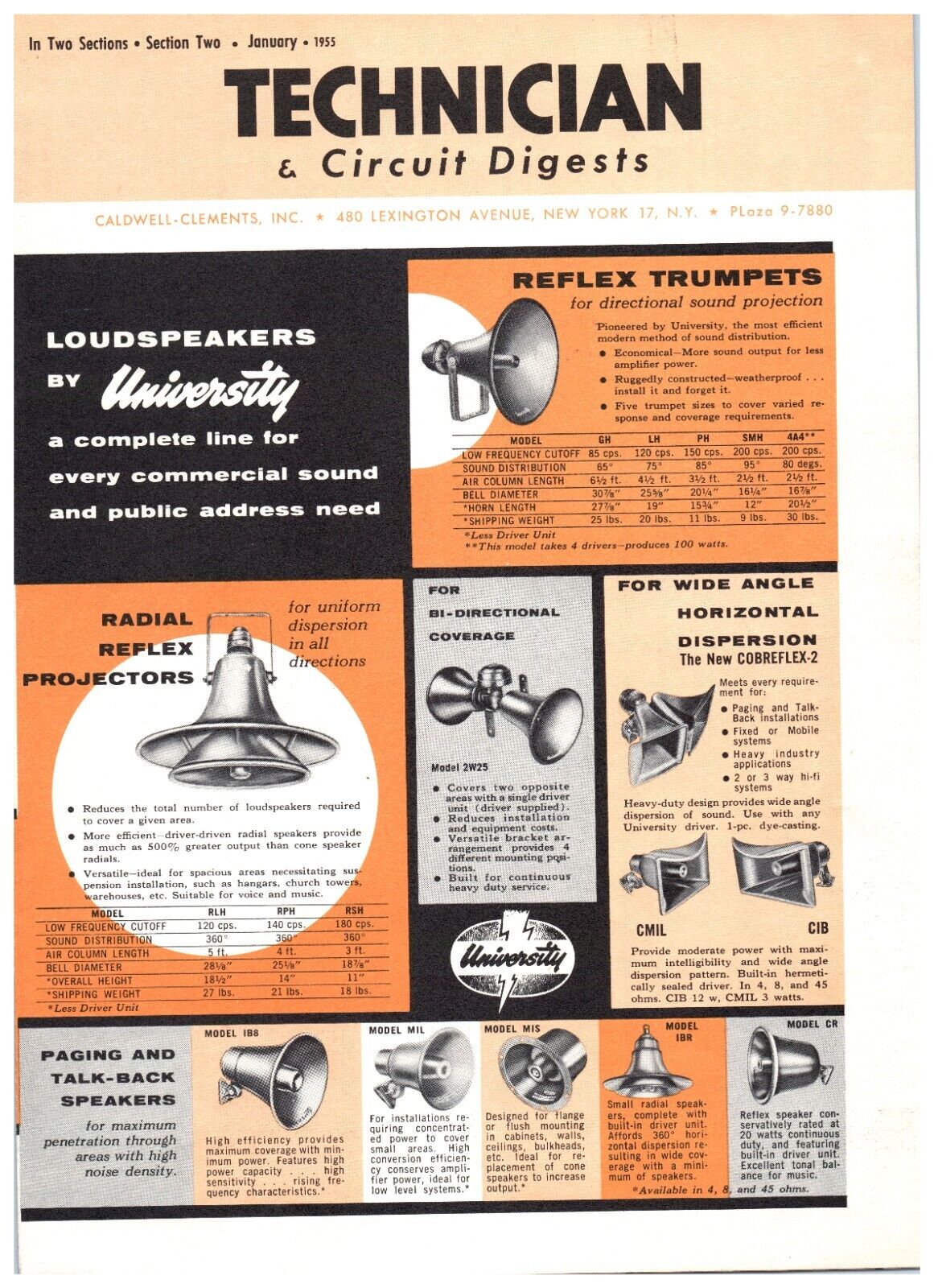 1950s University Loudspeaker Catalog Speakers Altec Lansing Sale Broch
