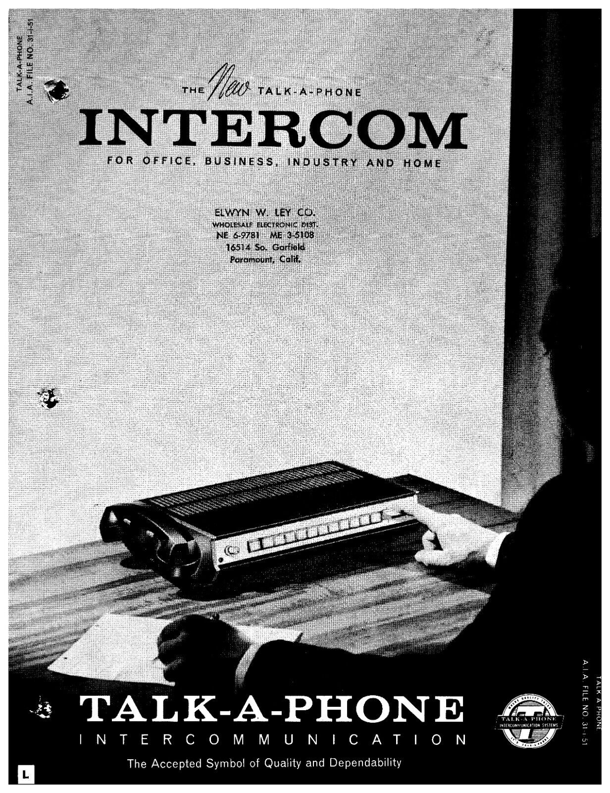 Early Intercom System 1950s Talk A Phone Intercom System Chicago Illinois Sales Vintage Broc ...