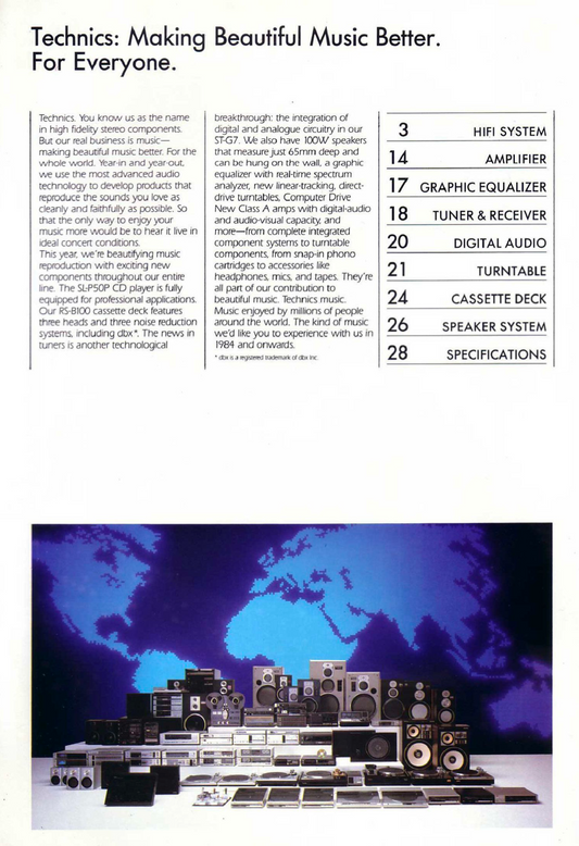 Technics Audio Brochure 1984