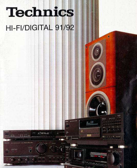 Technics Hifi Audio Brochure Receiver Amplifier 1991 1992 - SPANISH